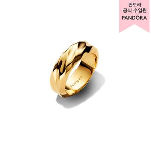 [판도라(주얼리)][백화점 보증서 제공] 리플드 와이드 밴드 링 163886C00