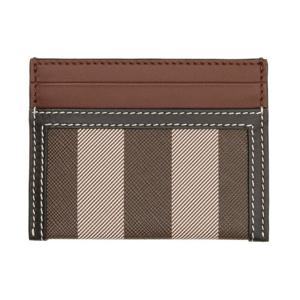 버버리 체크 투톤 카드지갑 브라운 8062301