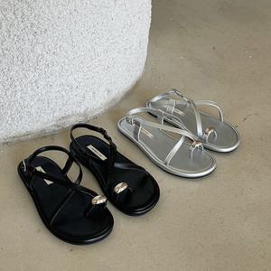 데일리 바캉스 조리 포인트 플랫 샌들 RJ-y8393