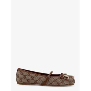 GUCCI GG fabric ballerinas with iconic horsebit 814321