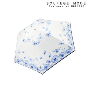 (PD-1E3P524WH) 모노톤 플로럴 3단 우양산 화이트