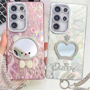 갤럭시버디4 A16 큐빅 렌즈 풀커버 미러 홀로그램 스트랩 케이스