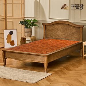 [흙침대]구들장건강 원목침대 해솔S 싱글 황토숯볼 온열침대+협탁증정