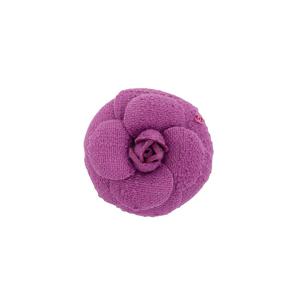 [엘러브] 샤넬 23B 트위드 까멜리아 브로치 바이올렛 5ET0877