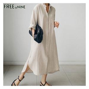 [프리나인][프리나인]네츄럴셔츠원피스FRO52085A