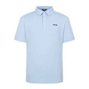 [핑골프]남성 단작 포인트 카라 반팔 티셔츠 111E2TO003-BL