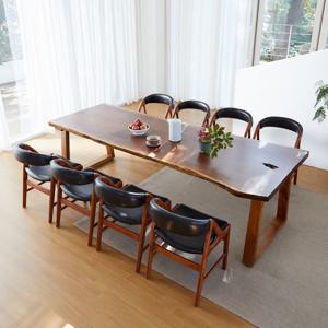 해찬솔 북미산 호두나무 월넛 우드슬랩 8인 식탁세트A 2600_T1