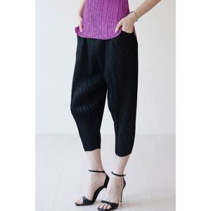 [요이츠]스트럭처 테이퍼드 플리츠 팬츠_YJ04WNPSL05BK1