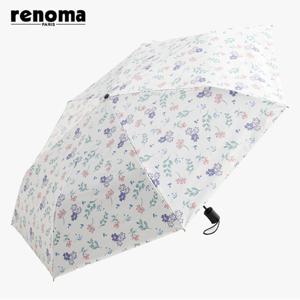 플라워 패턴 자외선 차단 차광율 99.9 암막 방풍 3단 완자동 양우산 (우산 겸 양산) RSA55-2502