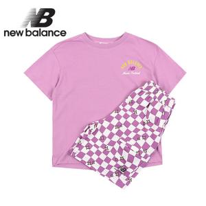 뉴발란스 키즈 뮤직페스티벌 반팔 세트(NK9YD2501U-75)_퍼플