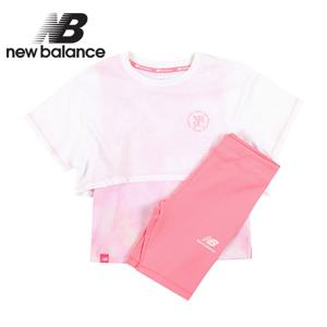 뉴발란스 키즈 레이어드 티셔츠+5부레깅스 세트(NK9YD2805G-10)_화이트