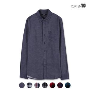 [탑텐][탑텐]남성 플란넬 버튼다운카라 셔츠_MSW4WC1901