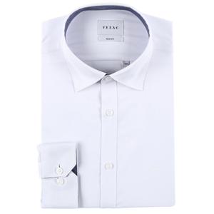 [예작(셔츠)]예작 여름긴팔 슬림핏 스판 스냅 화이트셔츠YJ4FBS154WH,YJ4SBS154WH,YJES
