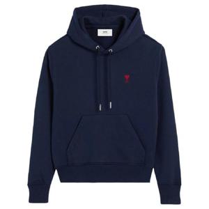 AMI Paris 아미 드 쾨흐 로고 오가닉 코튼 후디 H25BFUSW235730