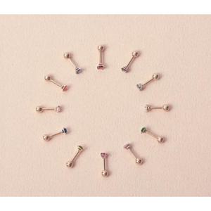 [로이드] 탄생석 3mm 14k 골드 피어싱 LPFC1023G