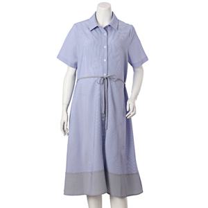 [마더피아]스트라이프 배색 지짐이 임산부원피스(ROP8049)