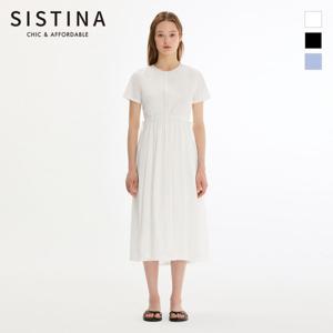 [SISTINA] 인기 스트링 라운드넥 롱 원피스_AWWOPP21010