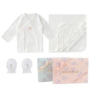 [밍크뮤]SC선물포장(아이보리)퓨어코니 모달배내저고리+손싸개+속싸개SET(B5A7000003)2025FW 출산선물 A