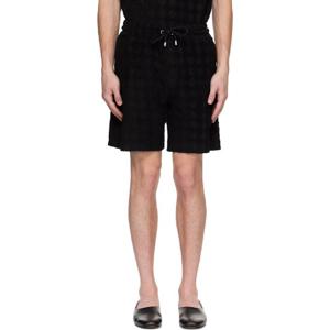 아미리 반바지 블랙 MA 쿼드 타월 쇼츠 252886M193017