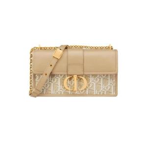 디올 30 몽테뉴 이스트 웨스트 백 체인 오블리크 자카드 앤 스무스 카프스킨 내츄럴 M9334UDDS-M925