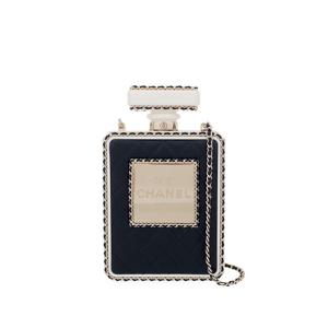 [엘러브] 샤넬 N 5 미노디에르 백 화이트/블랙 샴페인골드 5ET0922