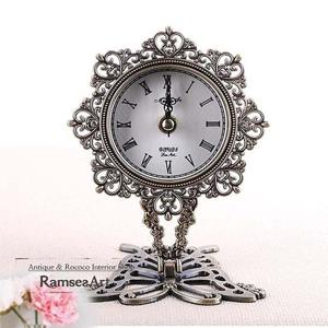 나비플립주석 엔틱풍 탁상시계 인테리어 소품