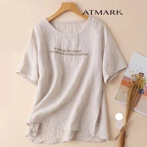 ATMARK (77까지)코트닌자수레터링티셔츠_AA53TS032G