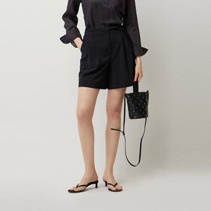 [시슬리] 뉴아이싱 벨티드 투턱 숏 팬츠_SAPT37531BK