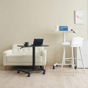 니즈 높이조절 이동식 미니 테이블 무빙 스탠딩 바퀴달린 보조책상 작업대 노트북 혼밥 침대 소파테이블