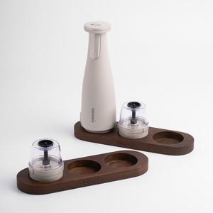 오리지니크 후추그라인더 깨갈이 전동 그라인더 기본세트 + 탄화티크 우드트레이