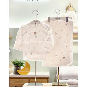 압소바 HK(신생아선물2종)네이처 오가닉 배냇저고리 속싸개세트(25년가을신상) (A2C10105D)