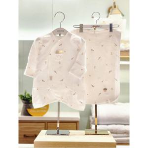 압소바 HK(신생아선물2종)네이처 오가닉 배냇가운 속싸개세트(25년가을신상) (A2C10125HK)