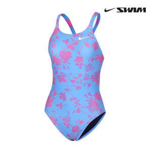 나이키 스윔 하이드라스트롱 멀티 프린트 패스트백 원피스 여성 탄탄이 실내 수영복 하이컷 NESSF014-438