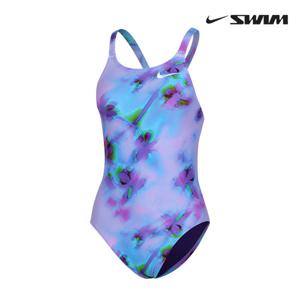 나이키 스윔 하이드라스트롱 멀티 프린트 패스트백 원피스 여성 탄탄이 실내 수영복 하이컷 NESSF014-536
