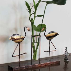 학2P 황동수공예 시험관 수경식물 장식 유리 꽃 화병