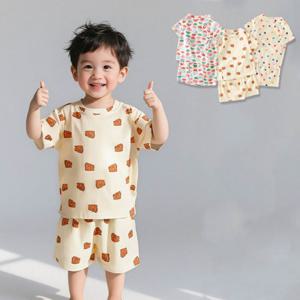 [조이멀티]크림치즈 아동 반팔 반바지 플리츠 상하복세트 205822