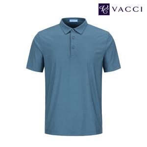 바찌 경량 나일론 스판 솔리드 카라반팔티셔츠 블루VT1O2BR203B0