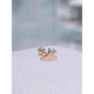 미니골드 14K 쁘띠 고래꼬리 피어싱 ETRM4383