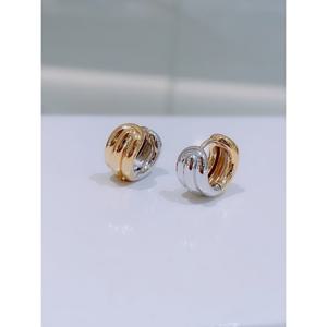 미니골드 실버+14K 트리플 스트립 링귀걸이 MEM21988