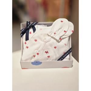 블루독베이비 10 25FW가을신상(RD)하트뱀부배내가운손싸개세트 (245A7000104006)