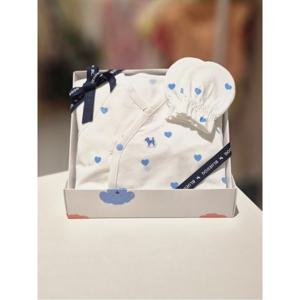 블루독베이비 10 25FW가을신상(BL)하트뱀부배내가운손싸개세트 (245A700010305)