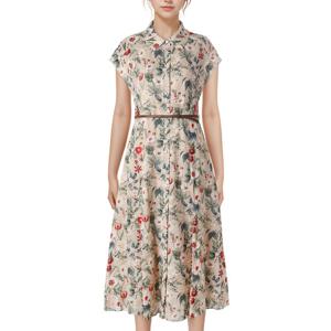 [캐리스노트]컵소매 플라워원피스 CNEMOP502