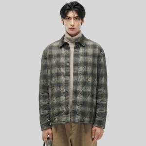 [시리즈(series)]코듀로이 체크 퀼팅 아우터 셔츠(SASFW24861GRX)