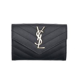 [생로랑] 모노그램 엔벨로프 카드지갑 414404_BOW01_1000_BLACK