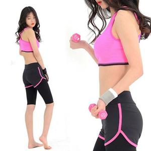 운동복 여성용 스포츠 레쉬가드 6부 반바지 레깅스