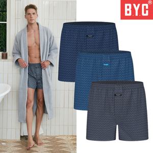 BYC 남성 40수 순면 스페셜 앞옆 트임 트렁크 팬티3매입