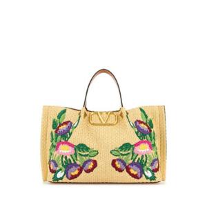 발렌티노 플로럴 자수 미디엄 탑 핸들 백 6W2B0R44EVB R9F TP935420333