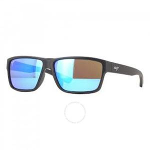 마우이 짐 우일라 블루 하와이 랩 남성용 선글라스 B662-02 62