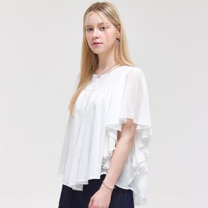 FOCUS  날개 소매 쉬폰 블라우스 PBVFF5M1BL5431