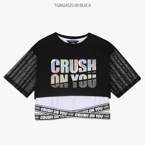 [더데이걸][모다울산]크롭 반팔 블링 나시세트 TGRA24525_US